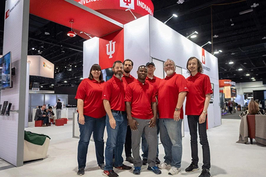 An IU group poses for the camera at a supercomputing conference.