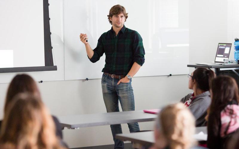 IU professor teaching an Informatics class.