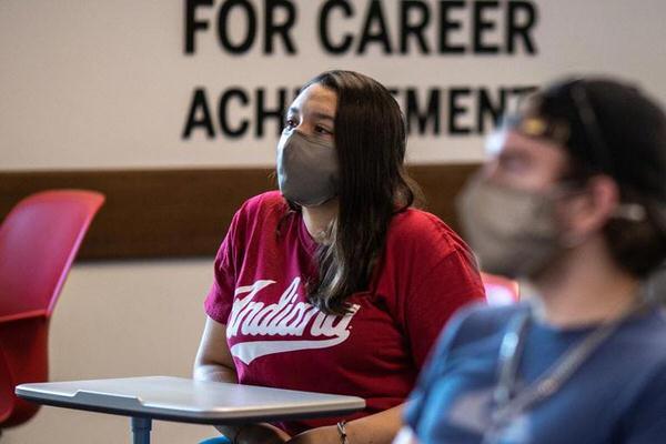IU students in a career preparation course at IU Bloomington.