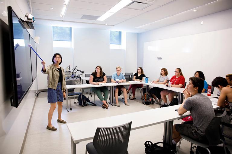 Students in an international studies class.