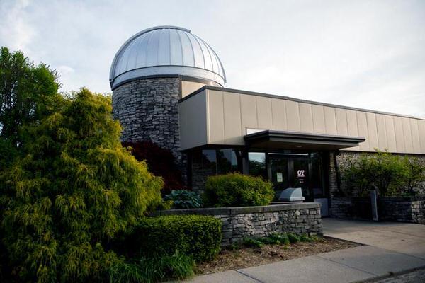 Exterior of domed observatory on IU Kokomo campus.